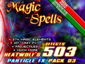 完美的魔法粒子特效魔术粒子系统Unity游戏素材资源