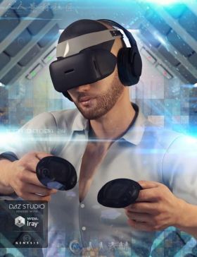 现代高科技虚拟现实VR装备3D模型合辑