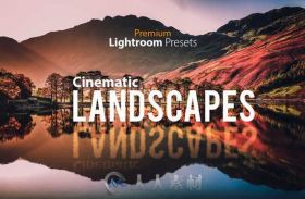 高端影视级风光景观调色特效Lightroom预设 Creativemarket Cinematic Landscape Li...