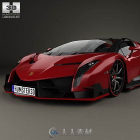兰博基尼Veneno Roadster限量跑车3D模型