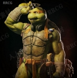忍者神龟Michelangelo米开朗基罗动画角色3D模型