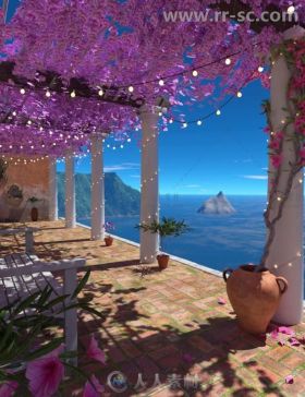 美丽浪漫的360度地中海环境3D模型合辑