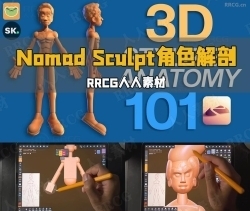 Nomad Sculpt 3D动漫角色解剖技术视频教程