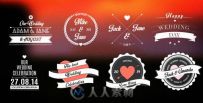 10组浪漫婚礼Logo演绎动画AE模板 Videohive Wedding Romantic Titles Pack 8655763