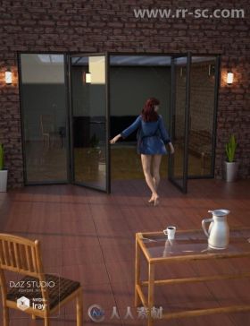 现代公寓露台场景环境3D模型合辑