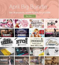 Creativemarket精品平面素材2015年4月合辑 April Big Bundle 2015 76 Premium Crea...