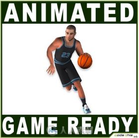 白人篮球运动员3D模型