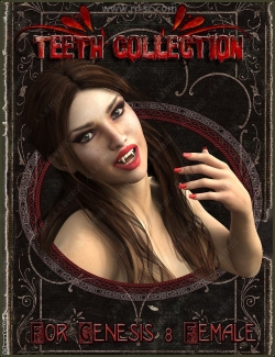 多种恐怖怪异女性僵尸牙吸血鬼牙等3D模型合集