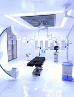 配件仪器齐全医院手术室或医学院实验室3D模型合集