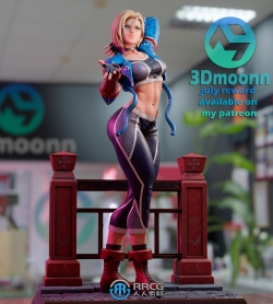 嘉米怀特站姿《街头霸王6》游戏角色雕塑3D打印模型