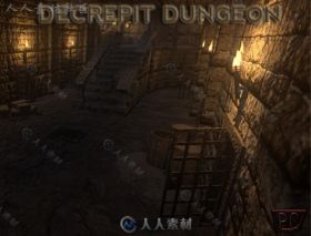 破旧的地牢地下城环境3D模型Unity游戏素材资源