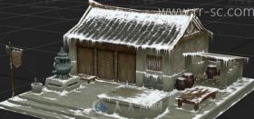 雪地药店3D模型