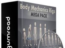 12组Maya角色骨骼动画包V1.1版 Gumroad Body Mechanic Rigs Mega Pack 1.1