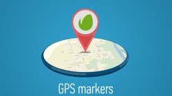 GPS地图标记定位特效动画AE模版