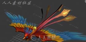 魔幻美丽凤鸟3D模型