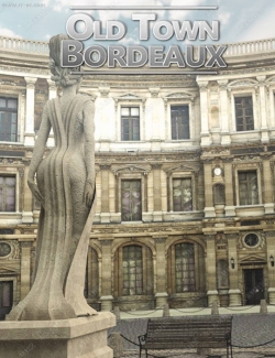 法国波尔多老城古典风格建筑设施3D模型