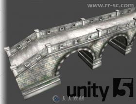 简单的破旧的桥梁环境3D模型Unity游戏素材资源