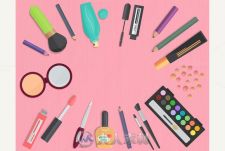 平面风格丰富多彩化妆品概念集Ai平面素材Colorful cosmetics concepts Pack set
