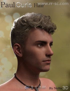 男性角色时髦帅气的发型3D模型合辑