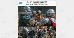 1050组中世纪骑士战斗矛与盾盔甲近战动作姿势高清参考图片合集