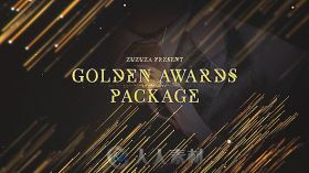 史诗大气电影颁奖典礼视频开场AE模板 Videohive Golden Awards Package 19027810