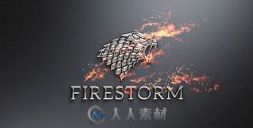 火焰燃烧金属显示消防标志AE模板 Videohive Flame & Metal / Fire Logo Reveal