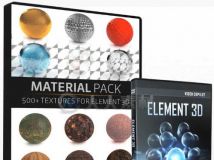 500组AE中Element3D插件材质合辑 The Pixel Lab Material Pack For Element 3D V2