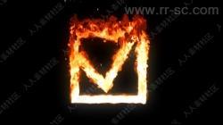 燃烧火焰元素特效动画AE模板