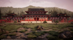 日本寺庙模块化3D模型UE4游戏素材资源