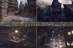 中世纪小镇环境场景Unity游戏素材资源