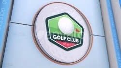 高尔夫Logo标志转场过渡动画AE模板