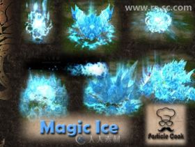 强大的冰魔法水粒子系统Unity游戏素材资源