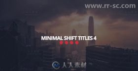 现代干净简单迷你的标题排版动画展示幻灯片AE模板 Minimal Shift Titles 4
