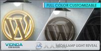 霓虹灯开关Logo演绎动画AE模板 Videohive Neon Lamp Light Reveal 6485949