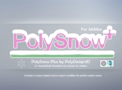 PolySnowPlus逼真雪花特效制作3dsmax插件V1.03版