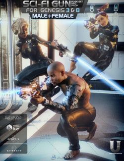 科幻星际战士各类战斗姿势3D模型与纹理贴图预设合集
