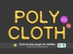 PolyCloth V2 ClothBrush物理布料皱纹褶皱3dsmax插件V2.0.5版