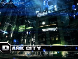 暗黑未来世界科技城市街头建筑物3D模型Unity游戏素材资源