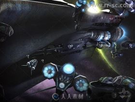 科幻太空飞船车辆3D模型Unity游戏素材资源