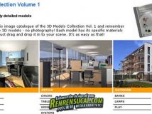 《3D家具模型集》(3D Model Collection Volume 1)