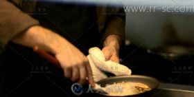厨师独家煎饼过程高清实拍视频素材