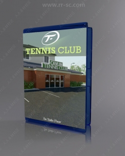 干净宽敞网球俱乐部建筑景观3D模型合集