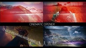 大气扭曲冲击模糊幻灯片电影开场AE模板 Videohive Cinematic Opener Slideshow 192...