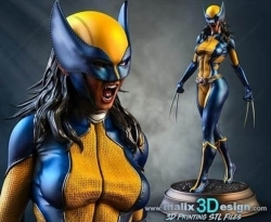 X-23漫威影视动漫角色Laura Kinney劳拉金尼3D打印模型