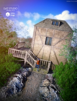 丛林木制阁楼室外建筑景观3D模型