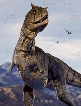 超精细凶猛的恐龙和姿势3D模型合辑