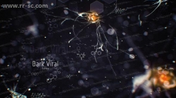 超酷黑暗病毒粒子药素结构标题动画AE模版