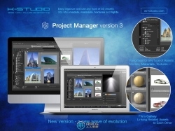 3d-kstudio Project Manager项目源文件管理3dsmax 2024插件