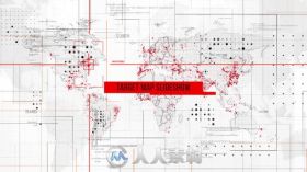 酷炫高科技地图目标点指示视频开场AE模板Videohive Target Map Slideshow 19682...