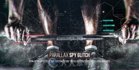 未来派高科技图形毛刺视差影视片头视频包装AE模板Videohive Parallax Spy Glitch ...
